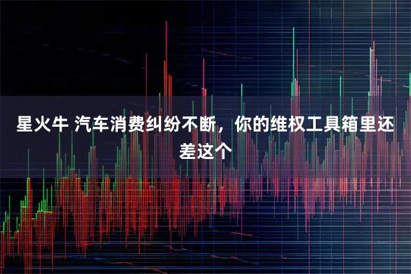 星火牛 汽车消费纠纷不断，你的维权工具箱里还差这个