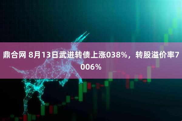 鼎合网 8月13日武进转债上涨038%，转股溢价率7006%